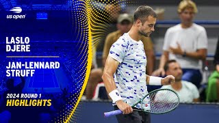 Laslo Djere vs JanLennard Struff Highlights  2024 US Open Round 1 [upl. by Hedges]