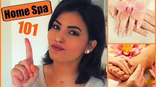 Home Spa ft Dounia كيف تعتنين بيديك ورجليك في البيت [upl. by Nalepka284]