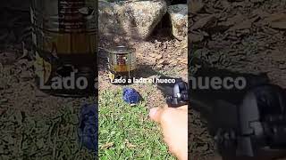 perforación tarro metálico pistola traumatica no letal viralvideo army pistolastraumaticas [upl. by Ynney]