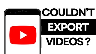 How to Fix “Couldn’t Export Video on YouTube” [upl. by Aelsel]