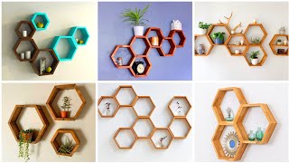 Awesome Hexagon Shelves For Wall  Creative Ideas To Decoration For Wall  Home Decoration Place [upl. by Utimer63]