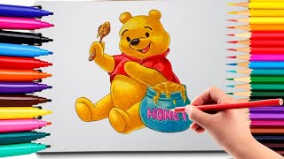 Drawing and coloring  winnie the pooh characters [upl. by Collimore308]