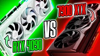 AS MELHORES PLACAS DE VIDEO RTX 4090 vs 7900 XTX QUEM VENCE 🆚💥 [upl. by Ardnahcal6]