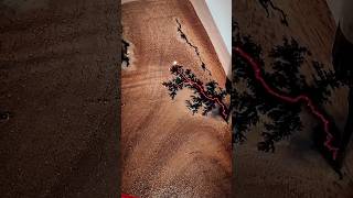 Lichtenberg wood burning Epoxy lichtenberg woodburning resinart resin youtubeshorts trending [upl. by Alekin30]