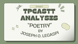 TPCASTT Analysis of Poetry Every morning by Joseph O Legaspi  Group 6  2023F [upl. by Jasper142]