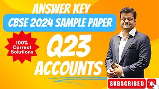 Q23  Accounts  CBSE Sample Paper 2024  Solution with Explanation  Issue of Shares Journal [upl. by Wilona]