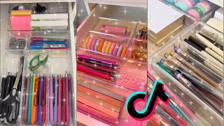 ✨ Desk Drawer Organization  Tiktok compilation [upl. by Tnecnev]