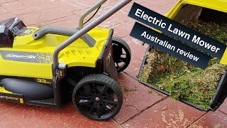 Ryobi Lithium Ion One Electric Lawn Mower Review [upl. by Chadwick982]