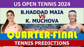 Haddad Maia vs Karolína Muchová  US Open 2024 [upl. by Attaynek]