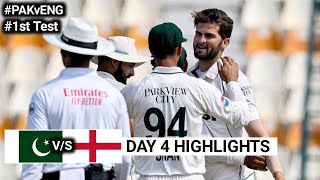 Pakistan vs England 1st Test Day 4 Full Highlights 2024  PAK vs ENG 1st Test Day 4 Highlights 2024 [upl. by Adnovaj]