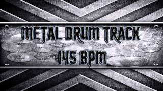 Metal Drum Track 145 BPM HQHD [upl. by Aniahs]