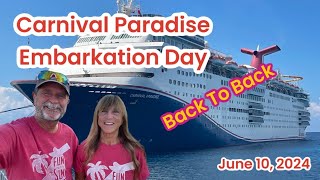 Carnival Paradise Embarkation Day Back To Back [upl. by Belva]