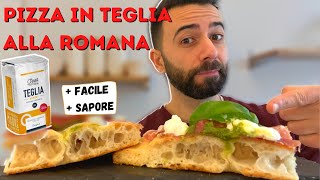 PIZZA IN TEGLIA ALLA ROMANA  LA PIÙ SEMPLICE 🤤 farina Pinsa for You [upl. by Atyekram]