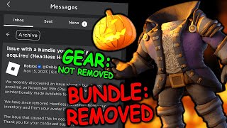 Nooooo The Free Headless Horseman GOT REMOVED KIND OF ROBLOX [upl. by Fremont]