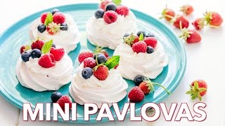 Dessert Easy Mini Pavlovas  Homemade Meringues Recipe [upl. by Naras]