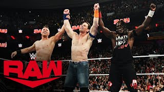 John Cena makes a surprise return to partner with Awesome Truth Raw highlights April 8 2024 [upl. by Yeh]