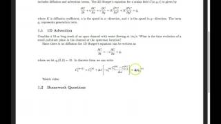 Lab111 Advection Equation [upl. by Yevol914]