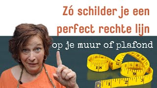 Zó schilder je een perfect rechte lijn op je muur of plafond [upl. by Sedruol]