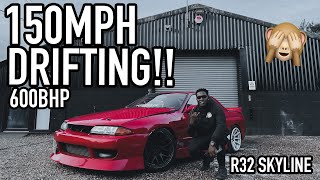 150MPH DRIFTING 😳 NISSAN SKYLINE R32 [upl. by Adiaroz709]