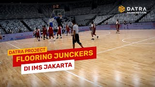 Proses Pemasangan Flooring Kayu Junckers Lapangan Basket IMS [upl. by Zimmerman]