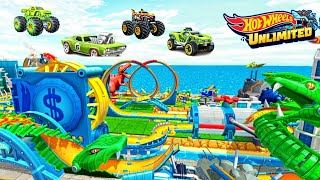 Hot Wheels Unlimited 2  quotBrave the thrills on my Hot Wheels dangerous stunt trackquot [upl. by Neirad]