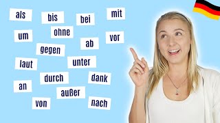 ALLE Präpositionen Nominativ Akkusativ Dativ Genitiv │Deutsch lernen [upl. by Hulbard]