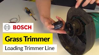 How to Load Trimmer Line for a Bosch Grass Trimmer Quick and Easy [upl. by Lexine]