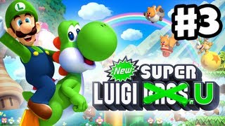 New Super Luigi U  Gameplay Walkthrough Part 3  Sparkling Waters Nintendo Wii U DLC [upl. by Tellford]