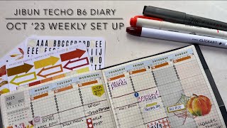 Jibun Techo  Functional Planner Set Up  Oct 28 Weekly Plan with Me [upl. by Yeknarf862]