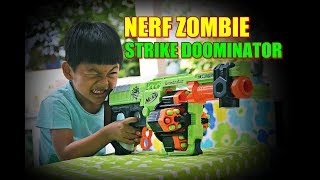 Review  Unboxing  Testing Tembak NERF ZOMBIE STRIKE DOOMINATOR [upl. by Lammaj]