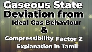 GS10Deviation from ideal gas behaviour and Compressibility factorGaseous Statesdchemistry [upl. by Ilohcin]