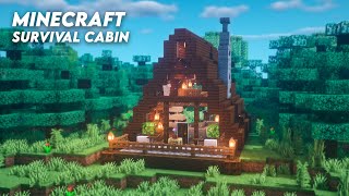 Minecraft How to Build a Survival Cabin  AFrame House Tutorial  WORLD DOWNLOAD [upl. by Notsyrb]