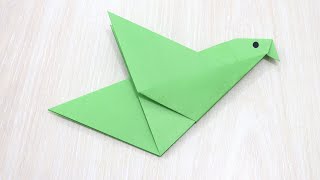 How to Make a Paper Bird in 2 Minutes  Cute Origami Bird [upl. by Airdnal962]