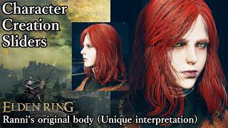 ELDEN RING Character Creation  Rannis original body Unique interpretation [upl. by Thorr]