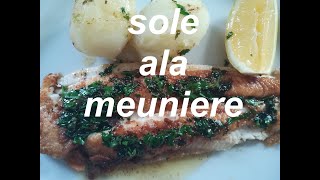 How to make the classic Dover Sole ala Meuniere pan fried Dover sole with parsley and brown butter [upl. by Brady295]