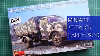 Miniart 135 3t Cargo Truck 3636S Early Prod 35445 Review [upl. by Imef]