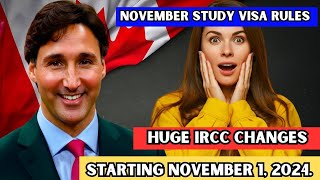 😮 Get Ready New Rules For International Students In Canada Starting November 1 2024  IRCC [upl. by Anahsek122]