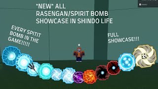 NEW Every Spirit BombRasengan Showcase In Shindo Life [upl. by Sydalg]