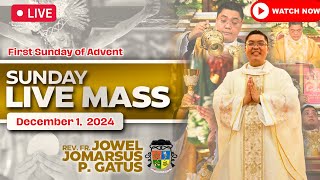 SUNDAY FILIPINO LIVE MASS TODAY II DECEMBER 1 2024 II FR JOWEL JOMARSUS GATUS [upl. by Frohman]