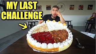 I AM RETIRING AFTER THIS CHALLENGE DESTROYED ME Worlds Biggest Cheesecake Challenge [upl. by Laney21]