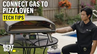 Connecting Gas Supply to Ooni Koda 2 Max GasPowered Outdoor Pizza Oven – Tech Tips from Best Buy [upl. by Akiemaj]