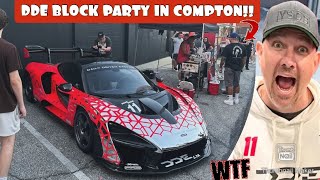 DDE SUPERCAR BLOCK PARTY COMPTON GOES WILDðŸ˜¯COPS VS CARSCRAZY FOOTAGE [upl. by Dlawso]