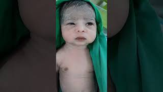 Cute vernix body baby movements after birth so sweetcute baby shorts viralshorts [upl. by Nihcas294]