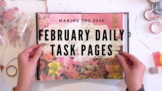 February Journal  Making the Daily Task Pages [upl. by Ware]