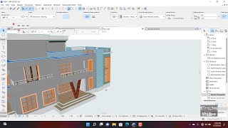 Best ArchiCAD Tip To Design Stair with Slab Tool in a Modern Building Design Door Steps Part 24 [upl. by Nuzzi]