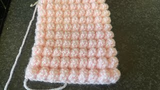 Bobble stitch crochet blanket pattern [upl. by Neitsirhc]