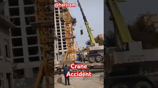 Crane accident 😭😭🏗🏗 accident sahani crane [upl. by Colb]