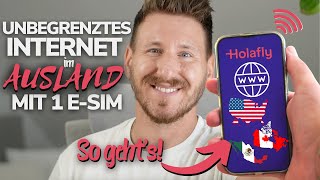 Mobiles Internet mit eSim Karte für USA Kanada und Mexiko  Holafly Nordamerika eSim [upl. by Ycam]