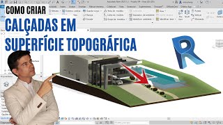 Como CRIAR CALÇADA em terreno acidentado no Revit TOPOGRAFIA [upl. by Sobmalarah]