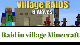 💪Raid in village Minecraft  How to raid village in Raid in village Minecraft [upl. by Wieren]